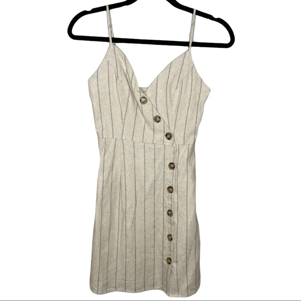 Leche Linen Blend Sleeveless Mini Dress Size Small